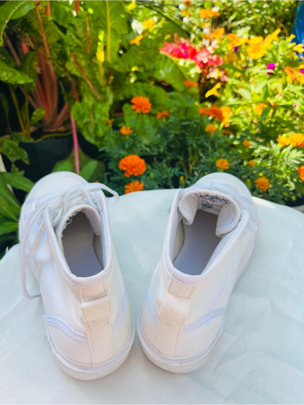 adidas White High-Top Canvas Sneakers - Women - Picture 2 of 5
